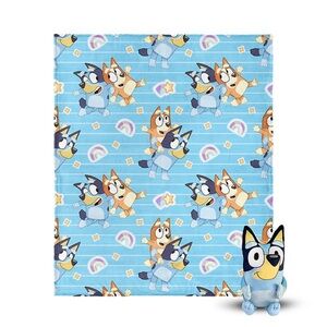 New “Bluey” Throw Blanket and Pillow Plush Set of 2pc